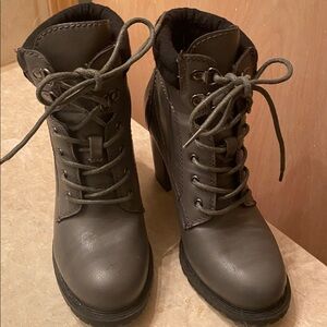 Maurices Charcoal Lace-Up Boots